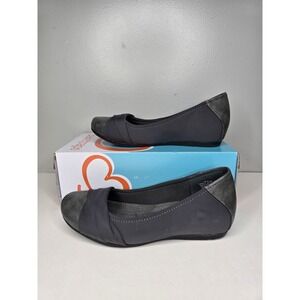 Baretraps Mitsy Dark Grey Slip On Flat Memory Foam Comfort Ballet Shoe Women 7.5